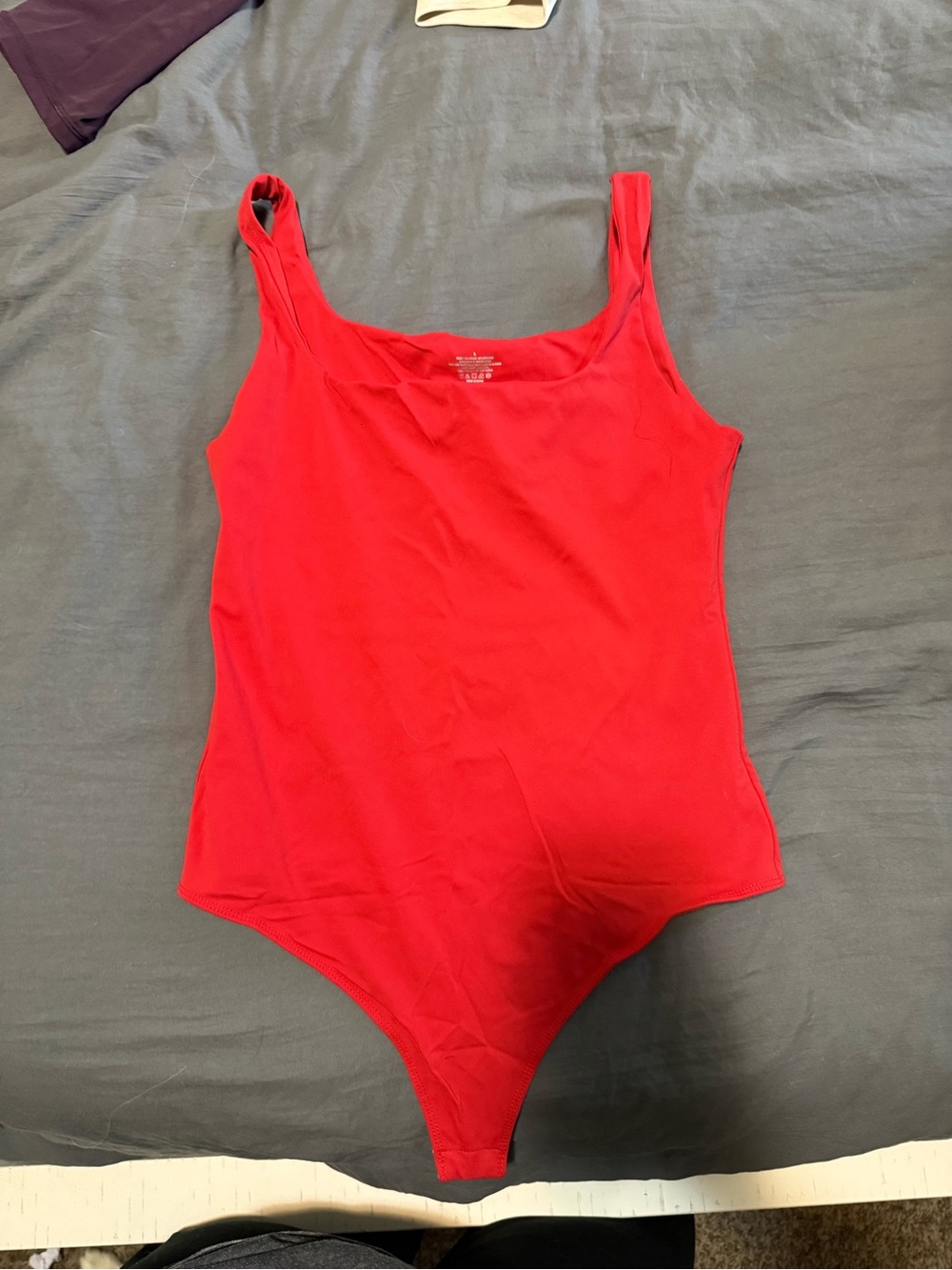 Red Sleeveless Bodysuit